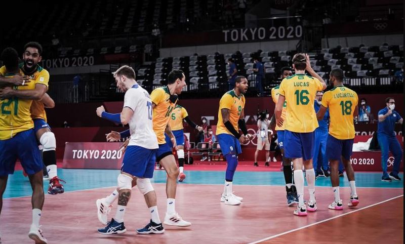 Seleção Masculina de Vôlei vira o jogo e vence a Argentina por 3 sets a 2 nos Jogos Olímpicos de Tóquio