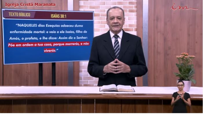 Igreja Cristã Maranata – Culto exibido na TV aberta – Pr Antônio Carlos de Oliveira – 12/08/2021 Quinta