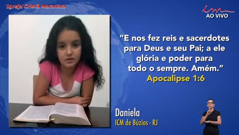 Igreja Cristã Maranata – Escola Bíblica Dominical – 07/11/2021