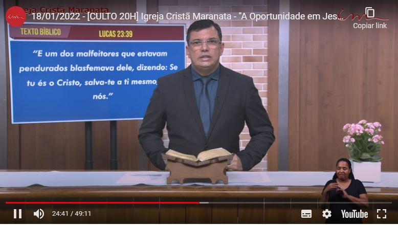 Igreja Cristã Maranata - "A Oportunidade em Jesus" - 18/01/2022 Terça