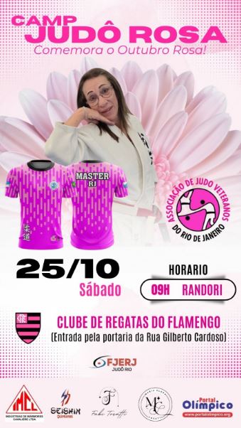 AJVRJ realizará o 1º Camp Judô Rosa no Flamengo