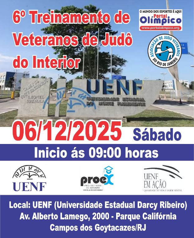 Tá Chegando!!! 6º Evento de Judô 2025 na UENF