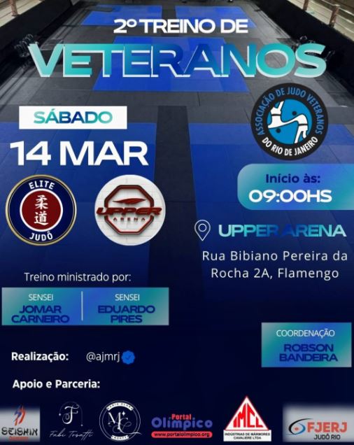 Faça sua inscrição: 2º Evento de Judô Veteranos 2026 – Upper Arena (Flamengo)