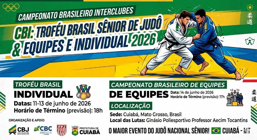 Cuiabá se prepara para receber a elite do judô nacional no Troféu Brasil Sênior 2026