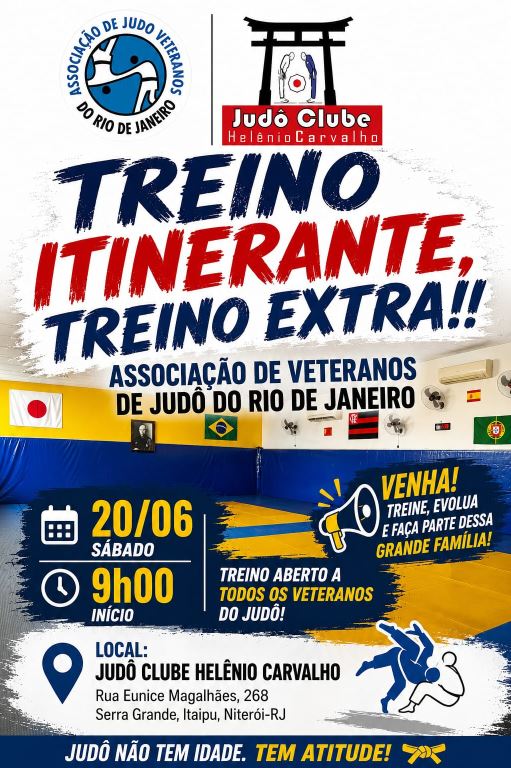 Treino itinerante: Associação de veteranos de Judo do Rio de Janeiro