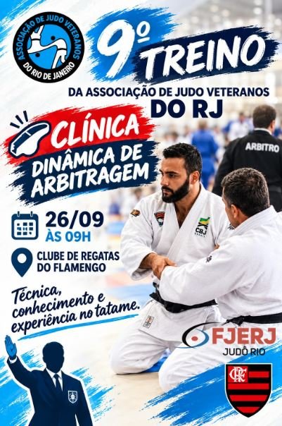 9º Treino da  AJVRJ com Clínica Dinâmica de Arbitragem e limite de 80 participantes